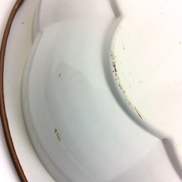 Daher Ware Floral Tin Serving Bowl Brown Orange Made in England 1971 - Picture 4 of 6